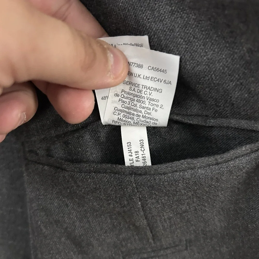 J Crew Blazer Mens 40R Gray Ludlow Slim Fit Cotton Wool Two Button Sport Moon‎